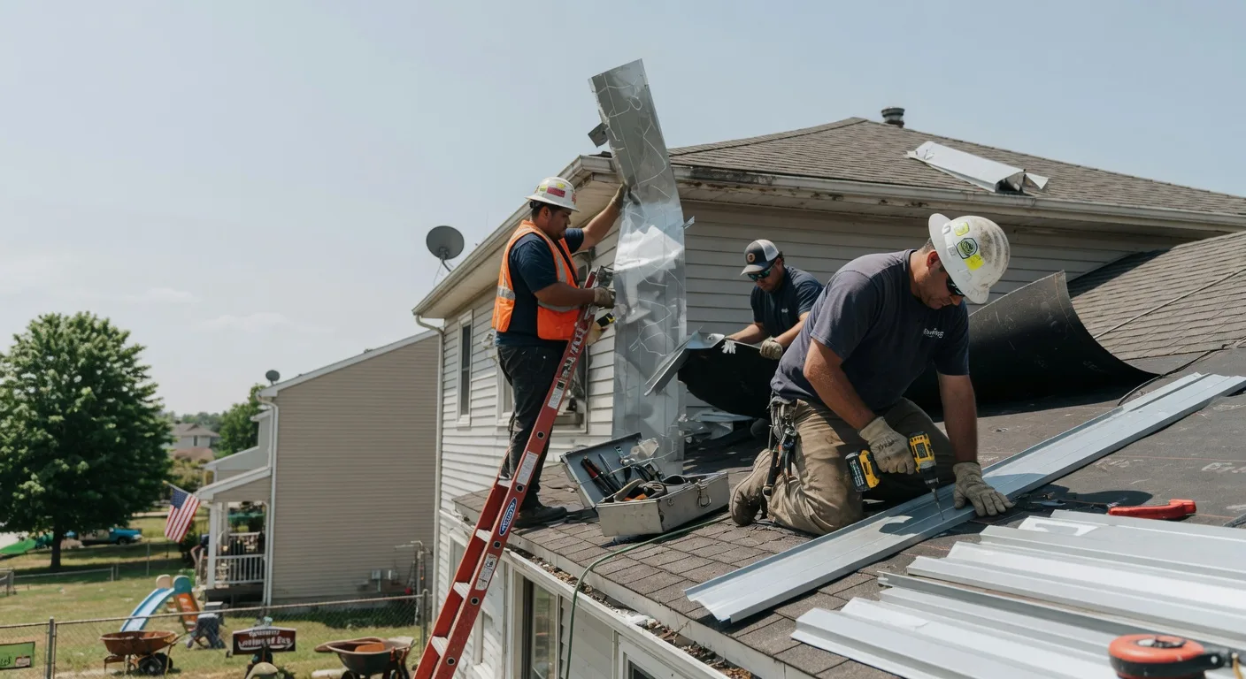 Storm Damage Metal Roof Repair in Branchport, NY